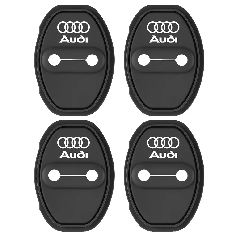 

2/4 шт. автомобильный силиконовый чехол для дверного замка, авто эмблема, аксессуары для Audi Sline RS TT A3 A4 B8 8P 8V B6 A5 A6 Q5 C6 A1 Q7 Q3 RS3 TT