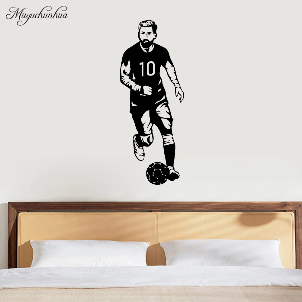 

Drop Shipping football player Wall Art Decal Decoration Fashion Sticker For Kids Rooms Decoration Wall Art Sticker Murals