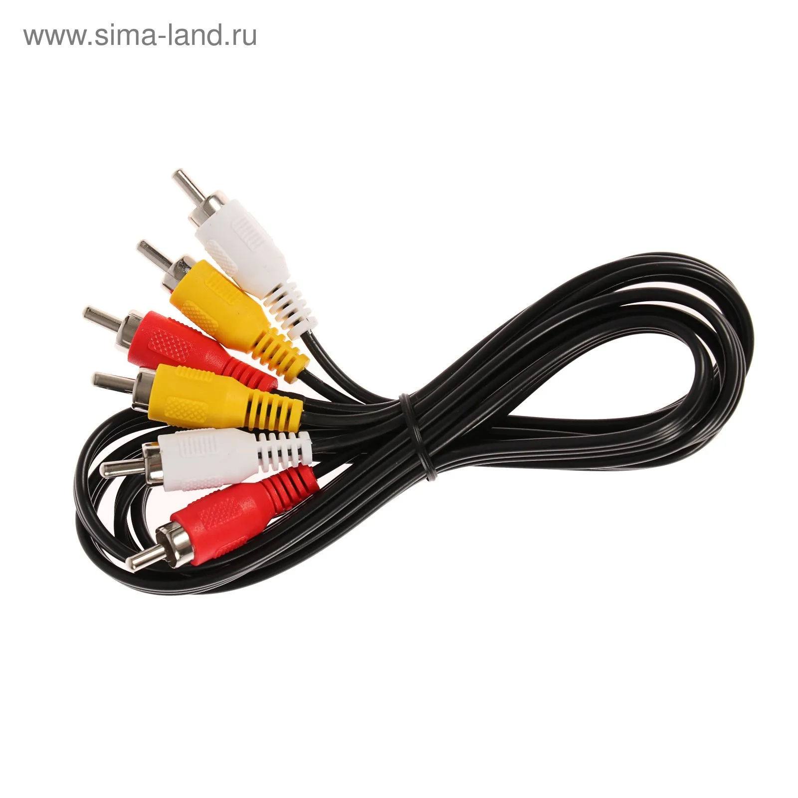 Кабель аудио/видео Ritmix RCC-076, 3хRCA(m)-3xRCA(m), 1.5 м, черный 4424497