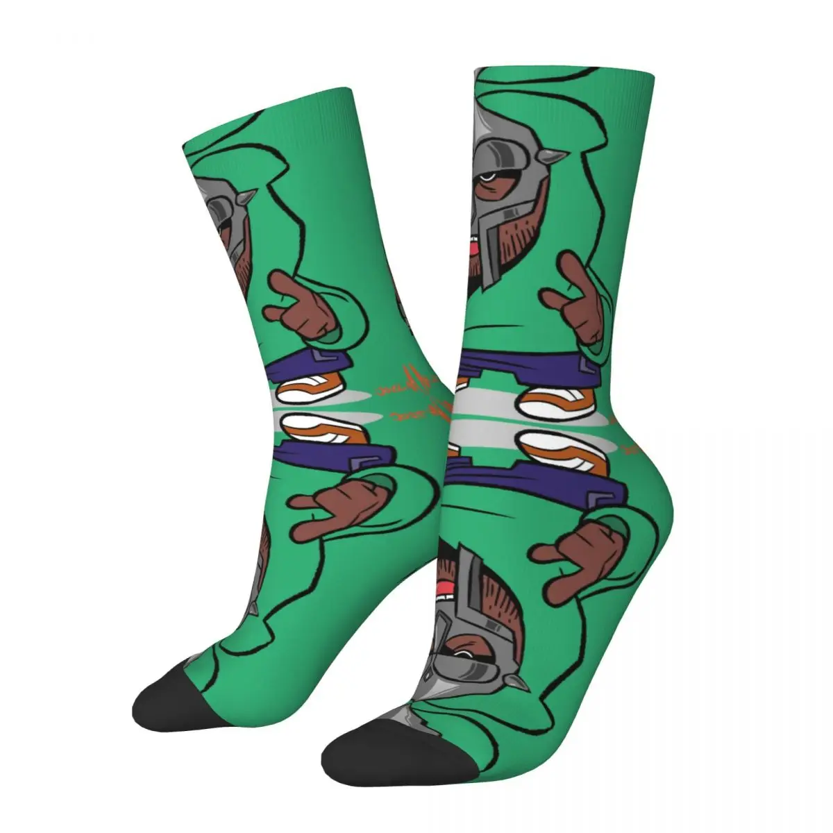 

Happy Funny Men's Socks Singer Retro Harajuku Mf Doom Rap Singer Hip Hop Novelty Pattern Crew Crazy Sock Gift Printed