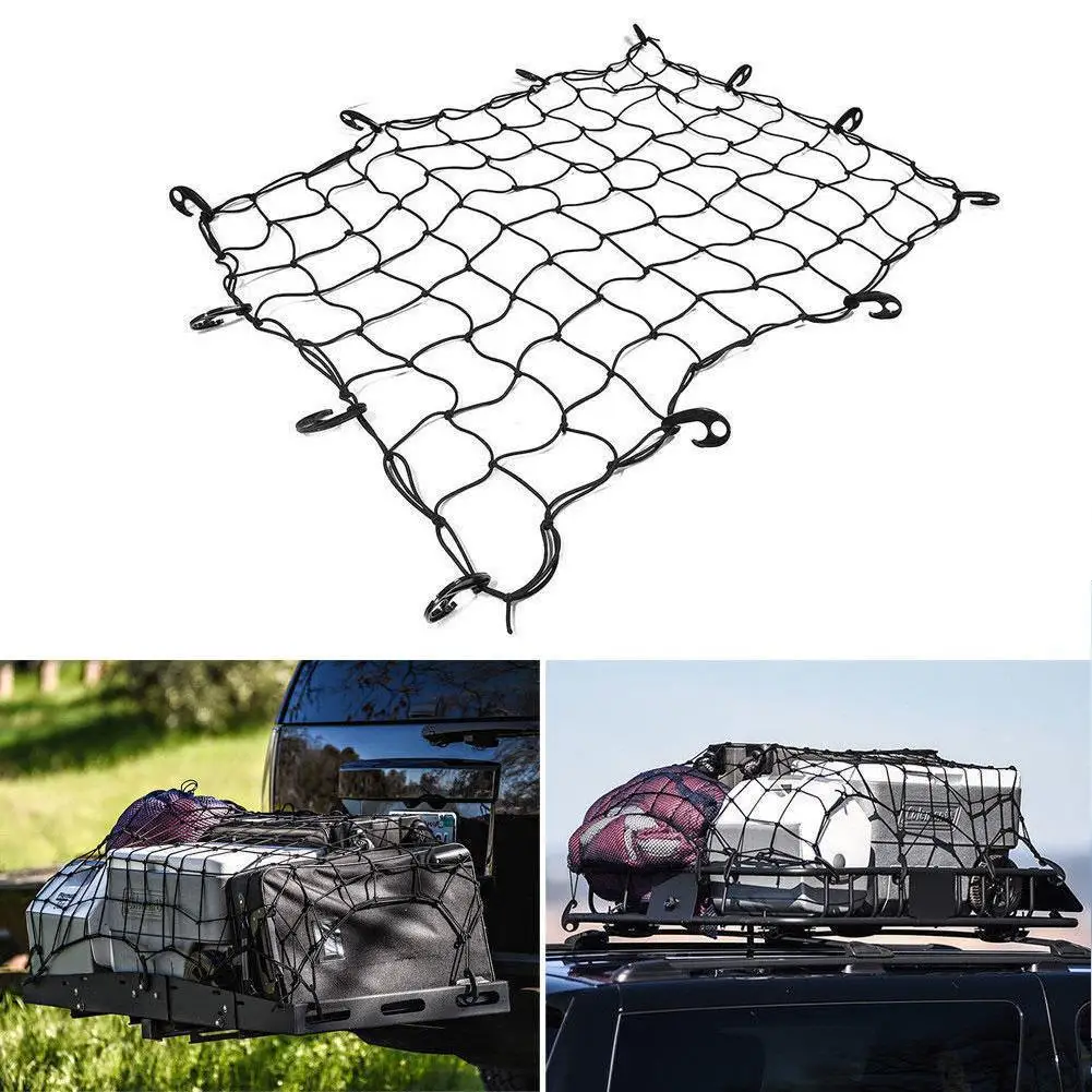 Luggage Carrier Cargo Net Grid Mesh Roof Rack Net Interior Ceiling Cargo For Pickup Truck Bed And Suv Roof Travel