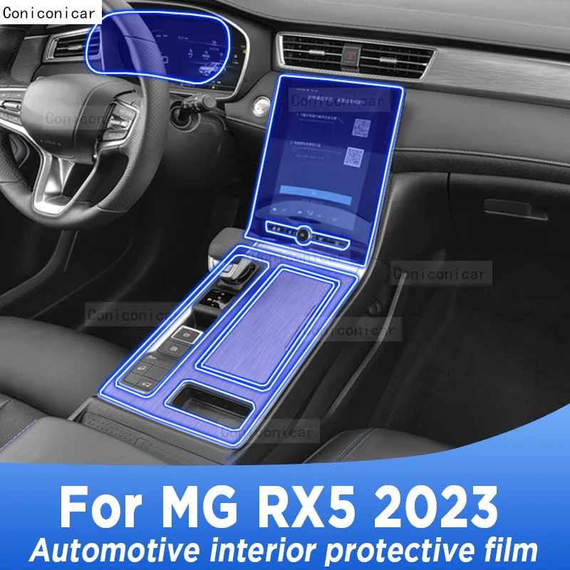 

For MG RX5 2023 Gearbox Panel Navigation Automotive Interior Screen TPU Protective Film Cover Anti-Scratch Sticker Accessories