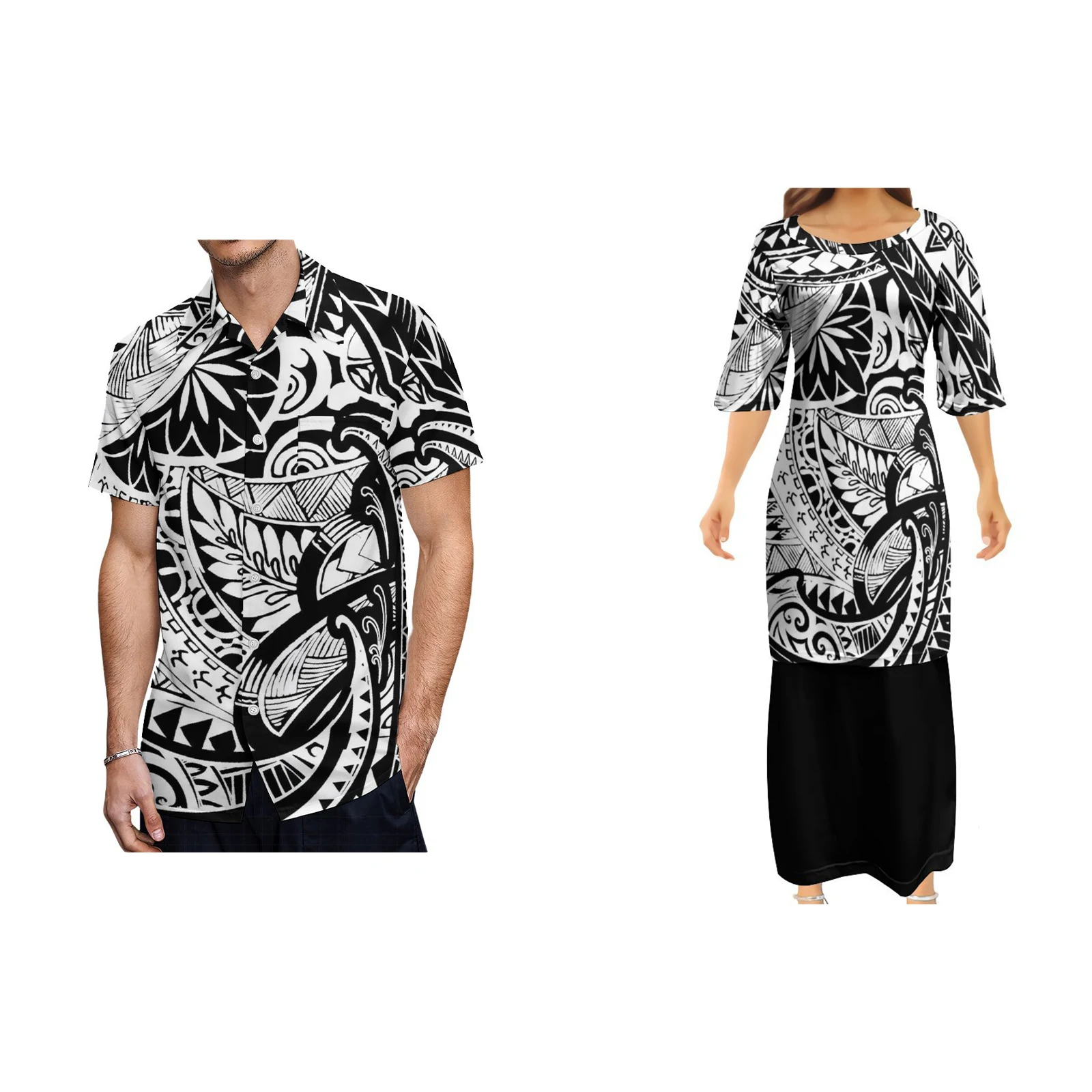 Новый дизайн пользовательский полинезийский пулетasi Самоа комплект платьев