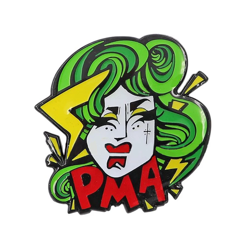 

Custom Cartoon Halloween Cool Girl Scary Lapel Pin Wholesale Manufacturer Zinc Alloy High Quality Hard Enamel Badge For Gift