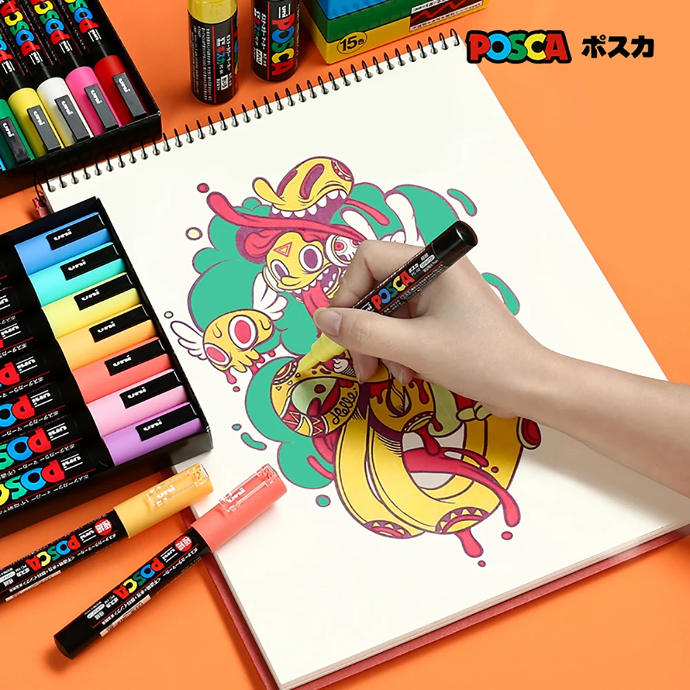 1 Набор маркеров UNI POSCA ручка для разрисования граффити рисования ручная роспись |