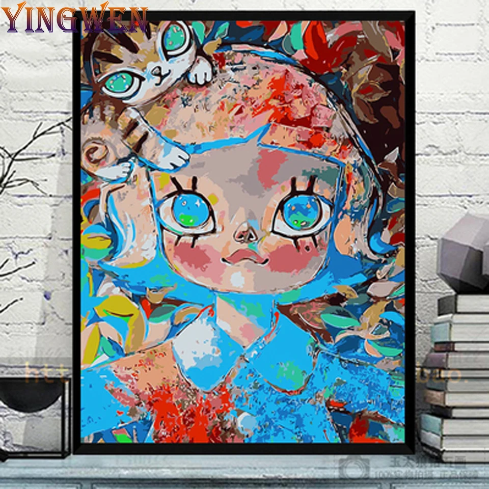 

5D DIY Diamond Painting Cartoon Girl Jasmine Full Diamond Mosaic Cross Stitch Embroidery Picture Home Bedroom Decor Kids Gift