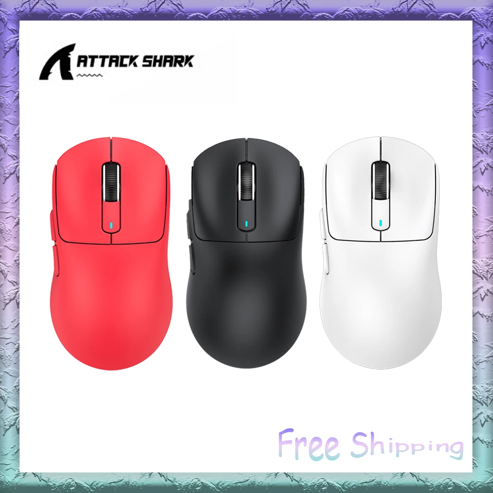 Игровая мышь Attackshark X3/X3 Pro 3-режимная Bluetooth-беспроводная легкая для киберспорта с