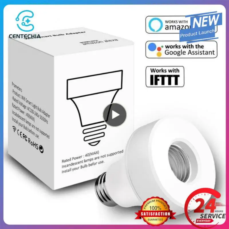 

1~8PCS Intelligent Lamp Cap Remote Control Timing Tuya Lamp Holder App Control Smart Led Bulb Works With Alexa Wifi Smart Home