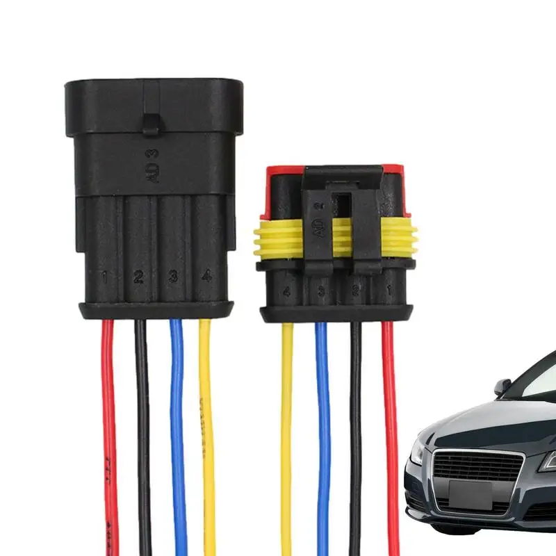 

Автомобильный Водонепроницаемый Электрический разъем 10 AWG, электрические Проводные разъемы, автомобильный водонепроницаемый 1/3/4/5/6 Pin для провода