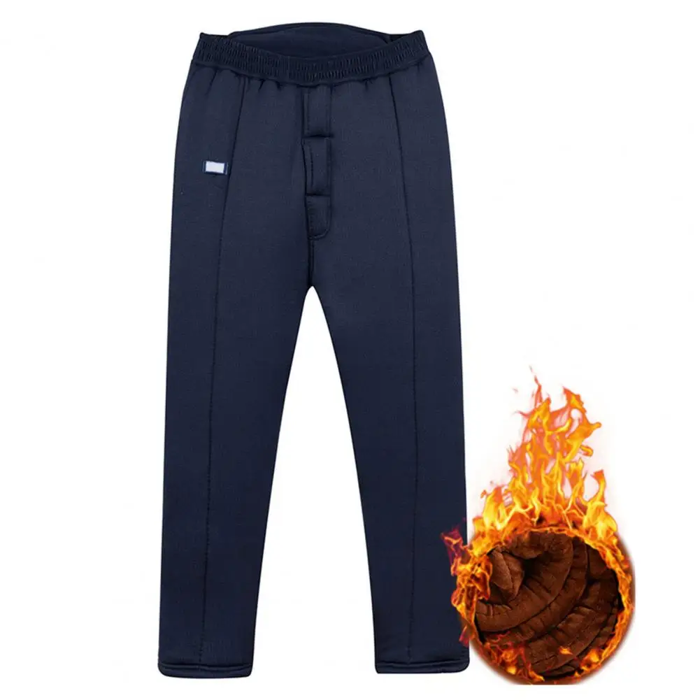 1 Set Trendy Skin-touch Plush Lining Loose Middle Aged Jacket Pants for Daily Wear Elderly Jacket Pants Elderly Outfit