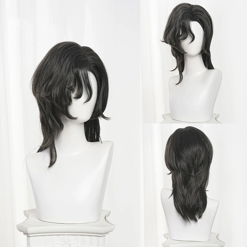 Игры Identity V New Survivor Knight Косплей Парик Ричард Стерлинга Волосы Темно-серый 38 см На