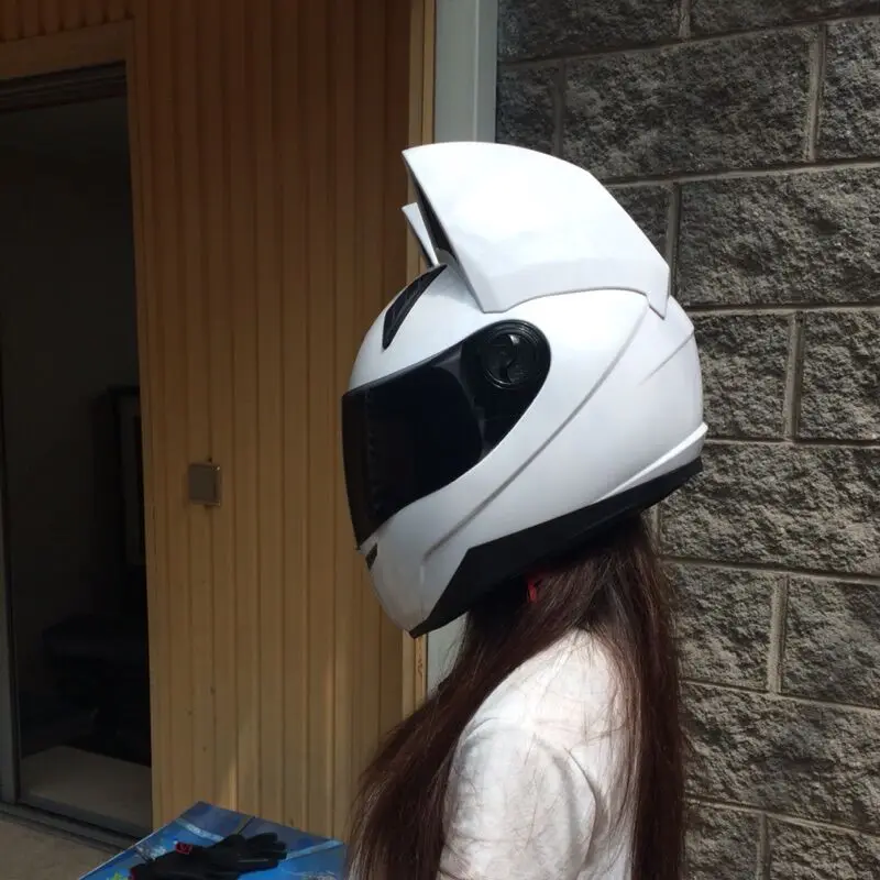 

Cute Cat White Helmet Open Face Motocross Helmet Unisex Motorcycle Helmet Capacetes De Motociclista Novelty Casque