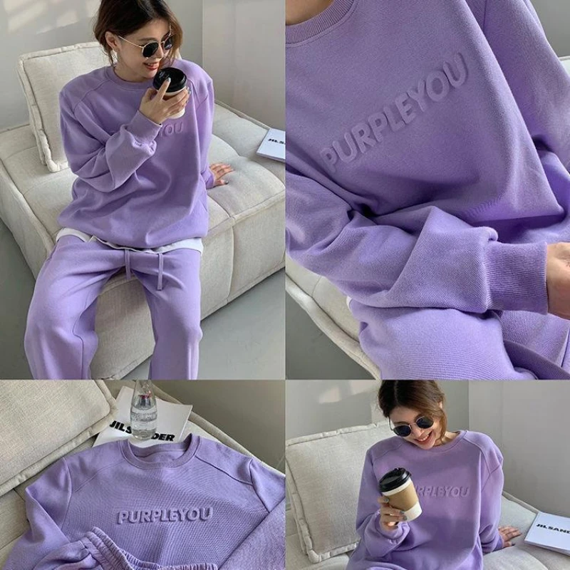 

Loose Womens Clothing Sports Spring Clothes Women 2023 Hoodies Sweatshirt Long Sleeve Top Korean Fashion Pullovers 2 Piece Suit