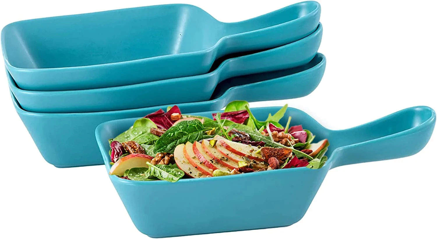 

30 Ounce Set Of 4 Elegant Matte Glazed Bowls For Salad Pasta Soup