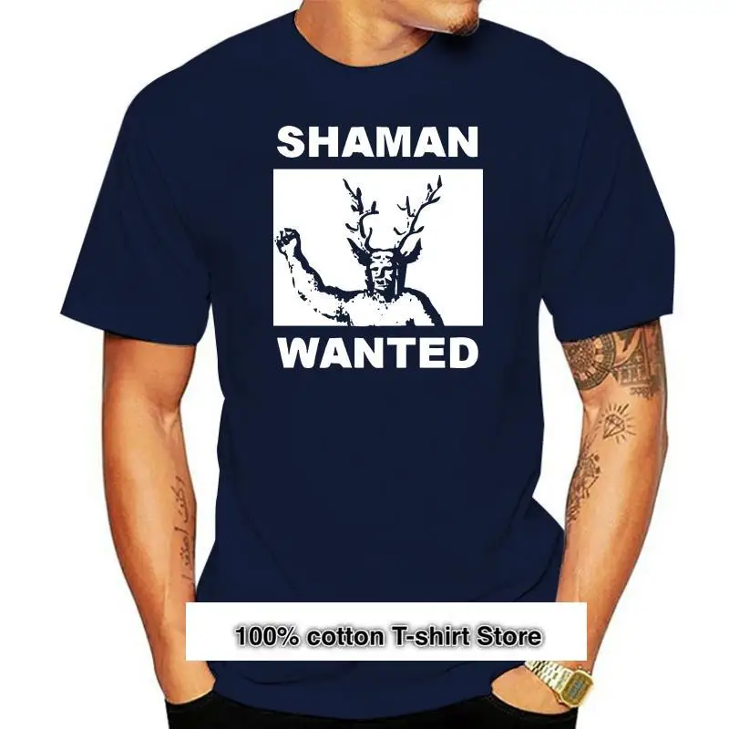 SHAMAN WANTED-Camiseta deportiva UNISEX para hombre, camisa de miedo, orgullo oscuro, blanco,...