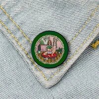 happy houseplants printed pin custom funny brooches shirt lapel bag cute badge cartoon enamel pins for lover girl friends