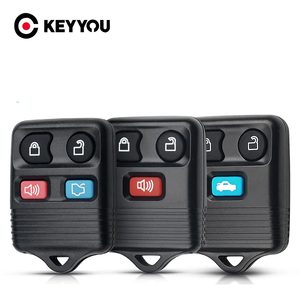 Фото Чехол для ключа-брелока KEYYOU с 2/3/4 кнопками для Ford Focus, Escape, Mustang, Explorer, Lincoln Town Sport №1