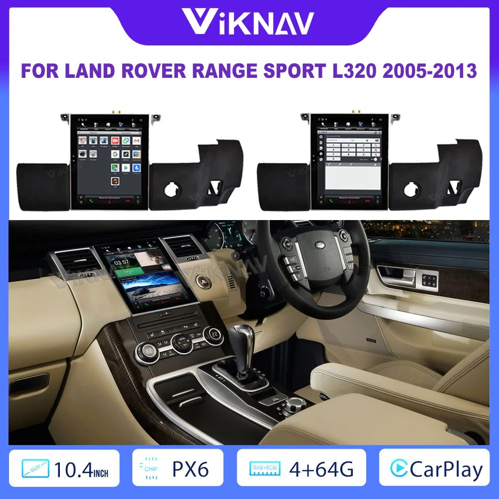 

Экран 10,4 дюйма для Land Rover Range Sport L320 2005-2013, обновленная Автомобильная Радио-навигация, GPS 1080P HD, оригинальная автомобильная стереосистема с функцией