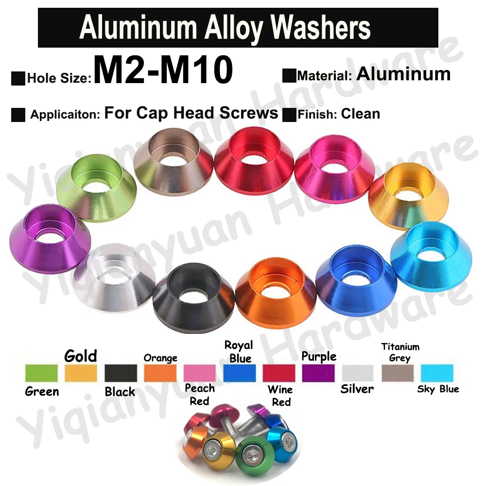 Шайбы из алюминиевого сплава Yiqianyuan M2-M10