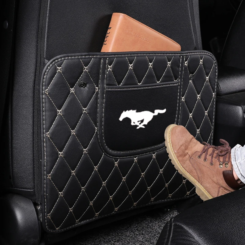Car Seat Anti-kick Pad Protection Pad Car Decor for Ford Mustang Leather Custom Car Seat Cover Set Luxury Car Accessories