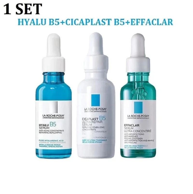 

3pcs La Roche Posay Cicaplast B5 Hyaluronic Acid Essence Moisturizing Multi Effect Repair Strong Barrier Soothing and Reddening