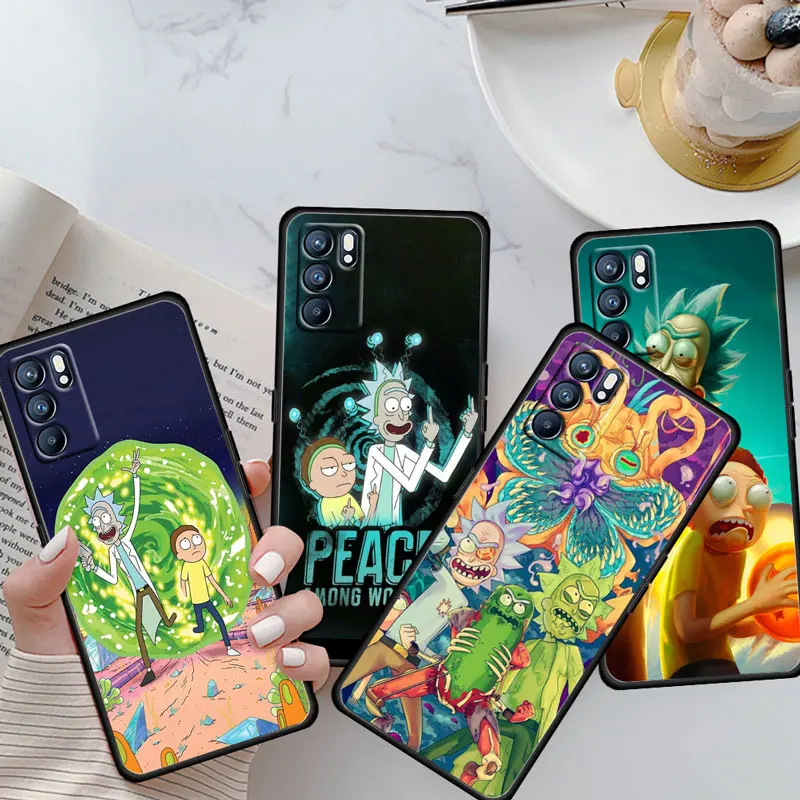 

Anime Ricks And Pic Soft Shockproof Black Phone Case For OPPO Reno 6 5 4 3 2 2Z 2F Z 4F 4Z 5G Pro Plus Lite Coque