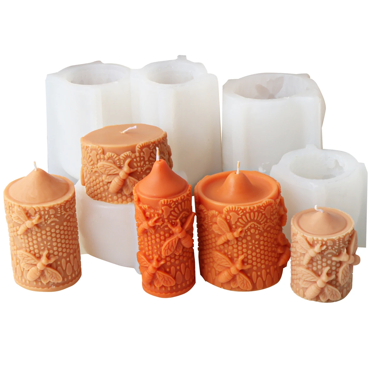 Силиконовая 3D пчелиная сотовая форма для свечей домашнего использования