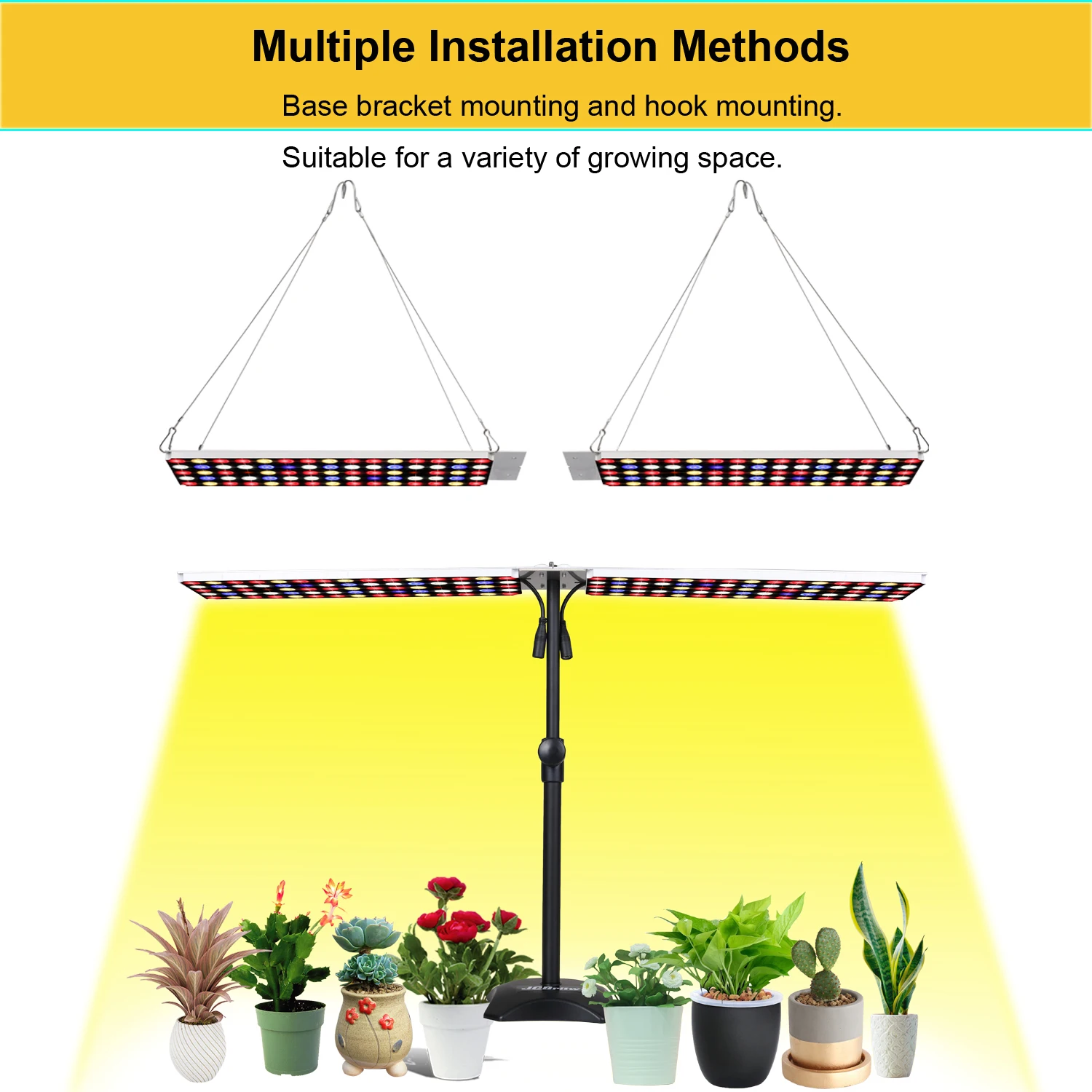 Светодиодная лампа JCBritw для выращивания растений с подставкой полный спектр