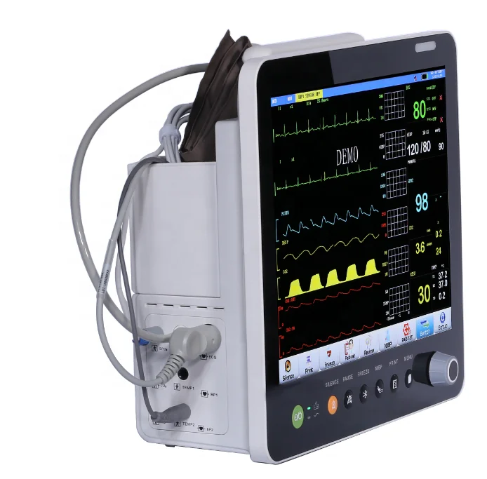 

15.1.6 15 Inch 6 Para Multiparameter Patient Monitor For Hospital Icu Portable Vital Signs cardiac Monitor