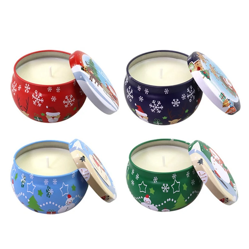 

Soy Wax Scented Candles Ethnic Style Fragrance Candles For Travel Home Wedding Birthday Party Decoration Christmas 4Pcs