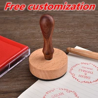 custom personalized wooden stamp corporate business brand logo seal wedding packaging envelope clear diy handcrafts