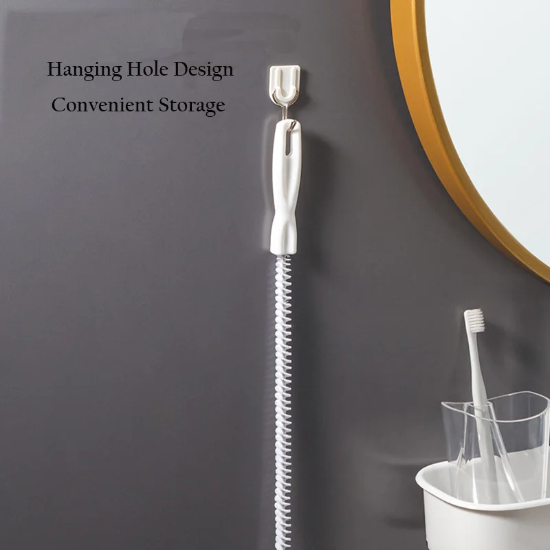 1Pcs Pipe Dredging Brush Bathroom Hair Cleaning 45cm Drain Cleaner Plug Hole Remover Tool Flexible Clog Sewer Sink |