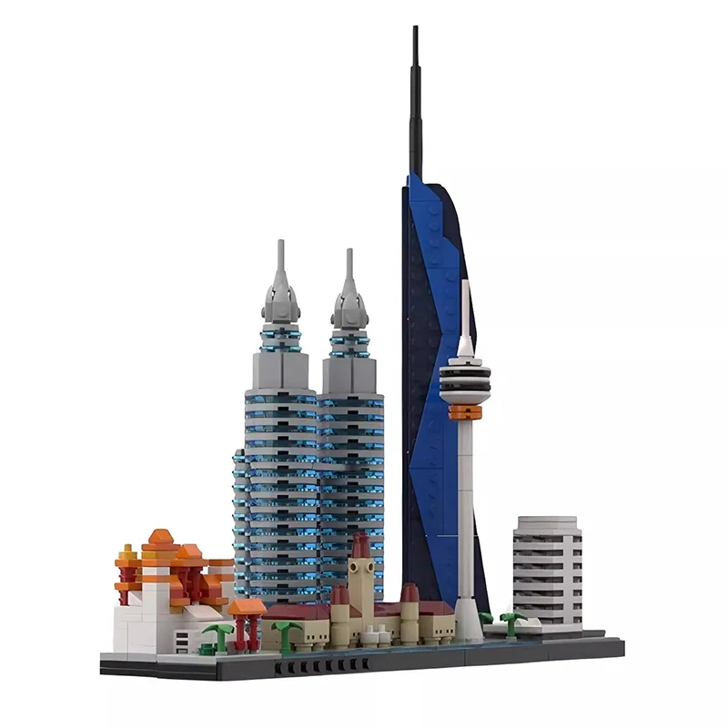 Фото Наборы Bricklink City Skyline Куала-Лумпур Макао Вашингтон Амстердам Кёто Сиэтл Сеуль Рим Вид на улицу Строительные блоки Игрушки №2