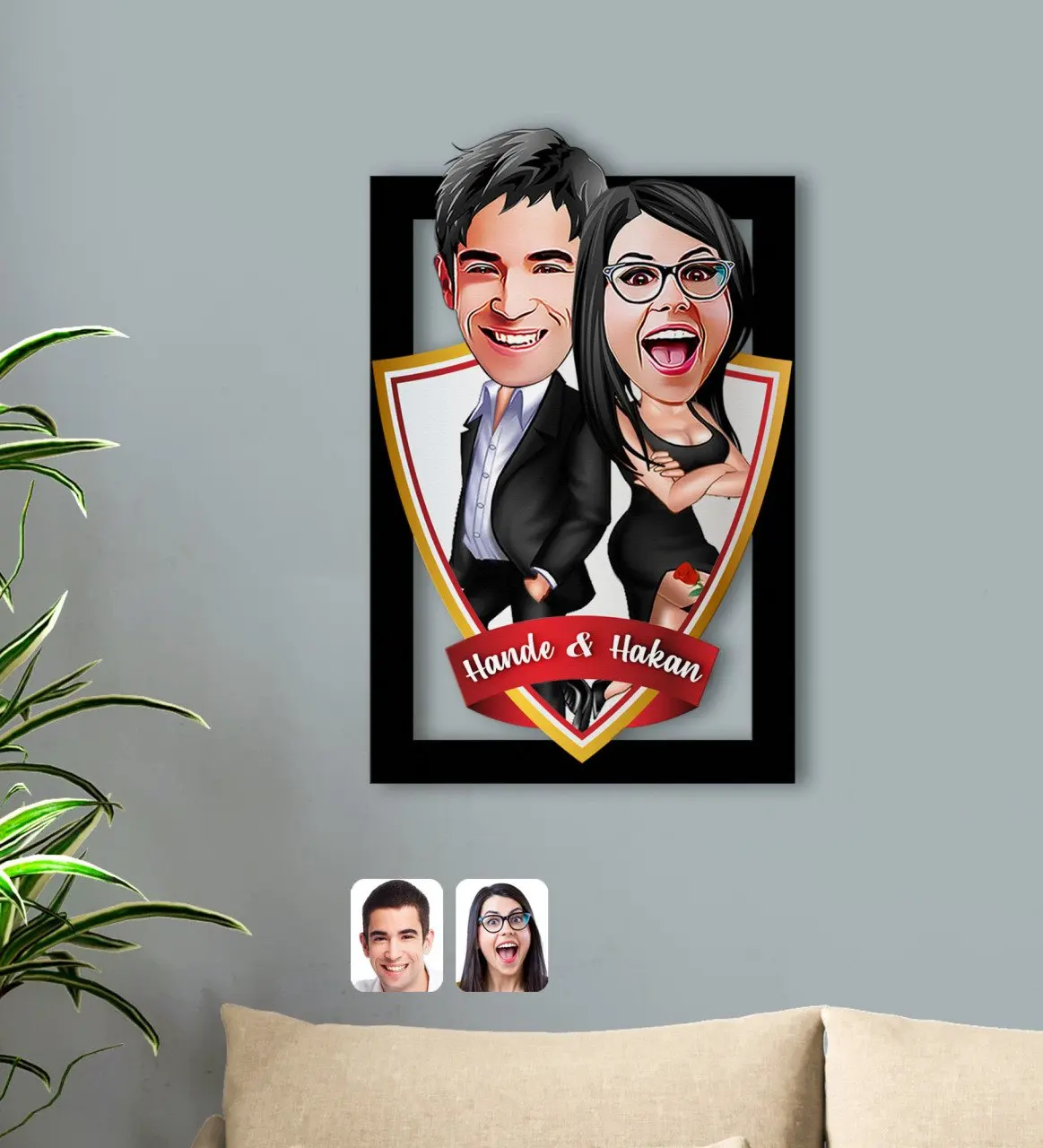 

Персонализированная картина на День святого Валентина из 3D дерева