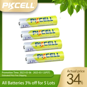 48PC PKCELL AAA NIMH Rechargeable Battery 3A 1000mah 1.2V NI-MH AAA Battery batteries Rechargeable aaa up to 1000circle times