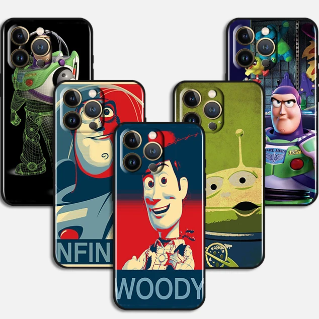 

Anime Toy Story Cool Case For Apple iPhone 14 13 12 11 Pro Max Mini XS Max X XR 7 8 Plus SE2020 TPU Black Phone Cover Capa Coque