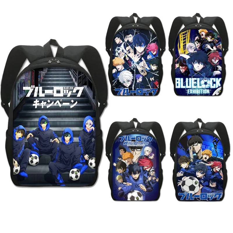 

Blue lock Backpack 16inch Single layer Women Men Cartoon School Bags Teenager Bookbag Laptop Rucksack Kid Bags Gift