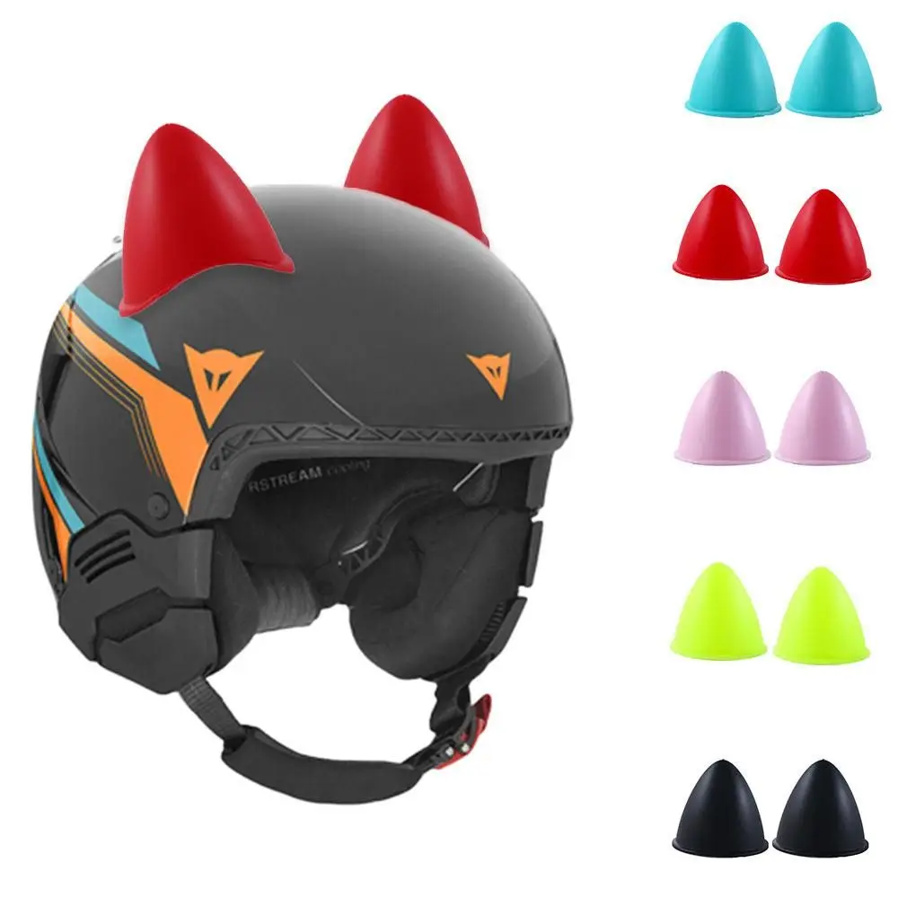 

2PCS/Set Car Motorcycle Helmet Cat Ears Motocross Full Face Off Road Helmet Decoration Sticker Cosplay Car Accessori Car styling