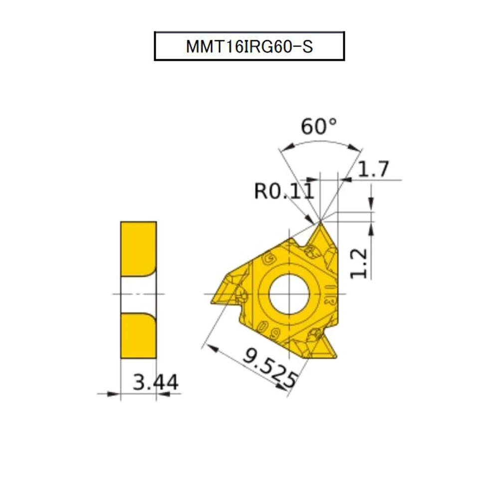 

MMT16IRG60-S VP15TF карбидные вставки режущий инструмент токарный станок чугунный резец для ЧПУ инструментов