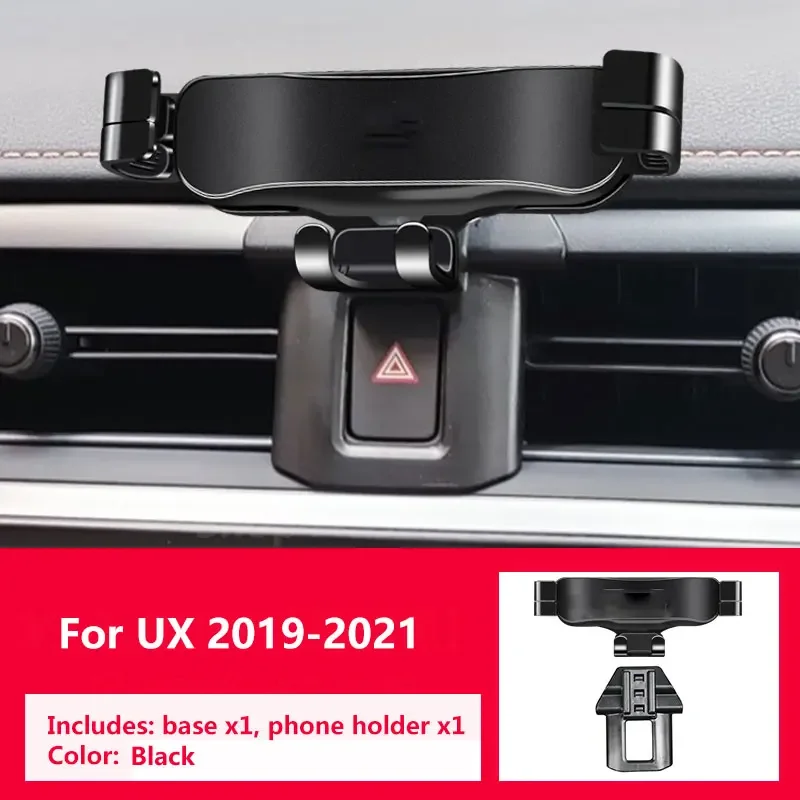 

Gravity Car Accessories Phone Holder For Lexus UX 2019-2022 Paired With A Special Bracket Base Rotatable Not Block Vent