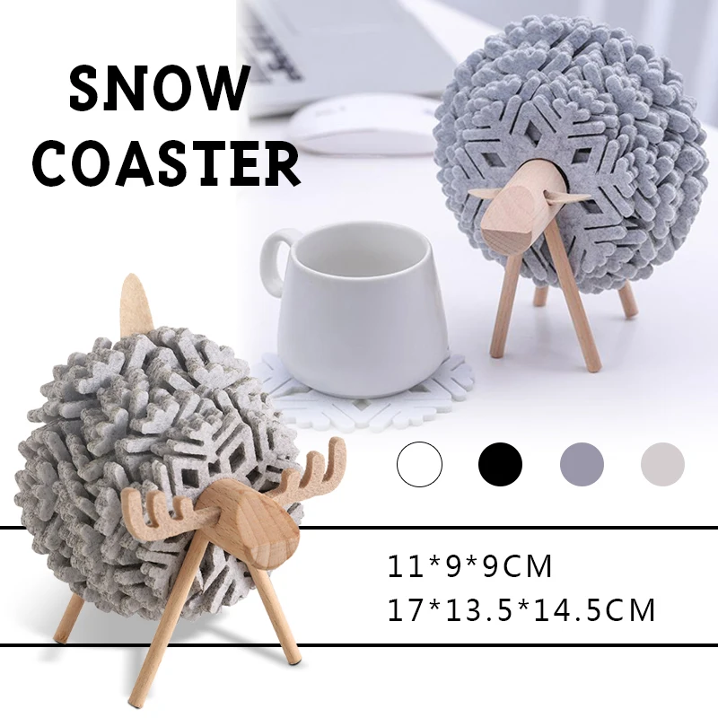 

Nordic ins wind sheep coaster creative tableware heat insulation tea coaster table mat office desk decoration ornaments