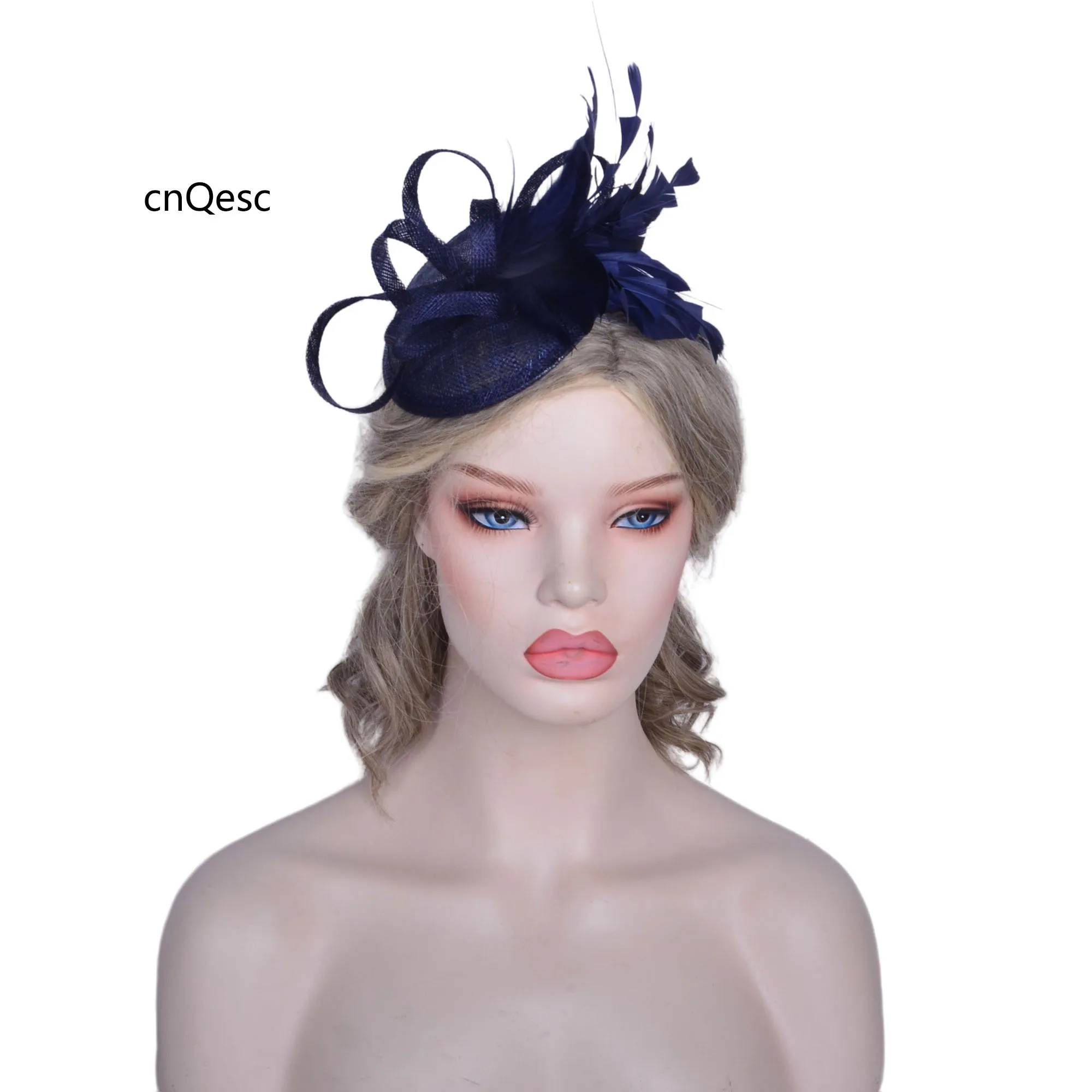 Новая шляпа sinamay с перьями Вуалетка для дерби Кентукки свадебная искусственная