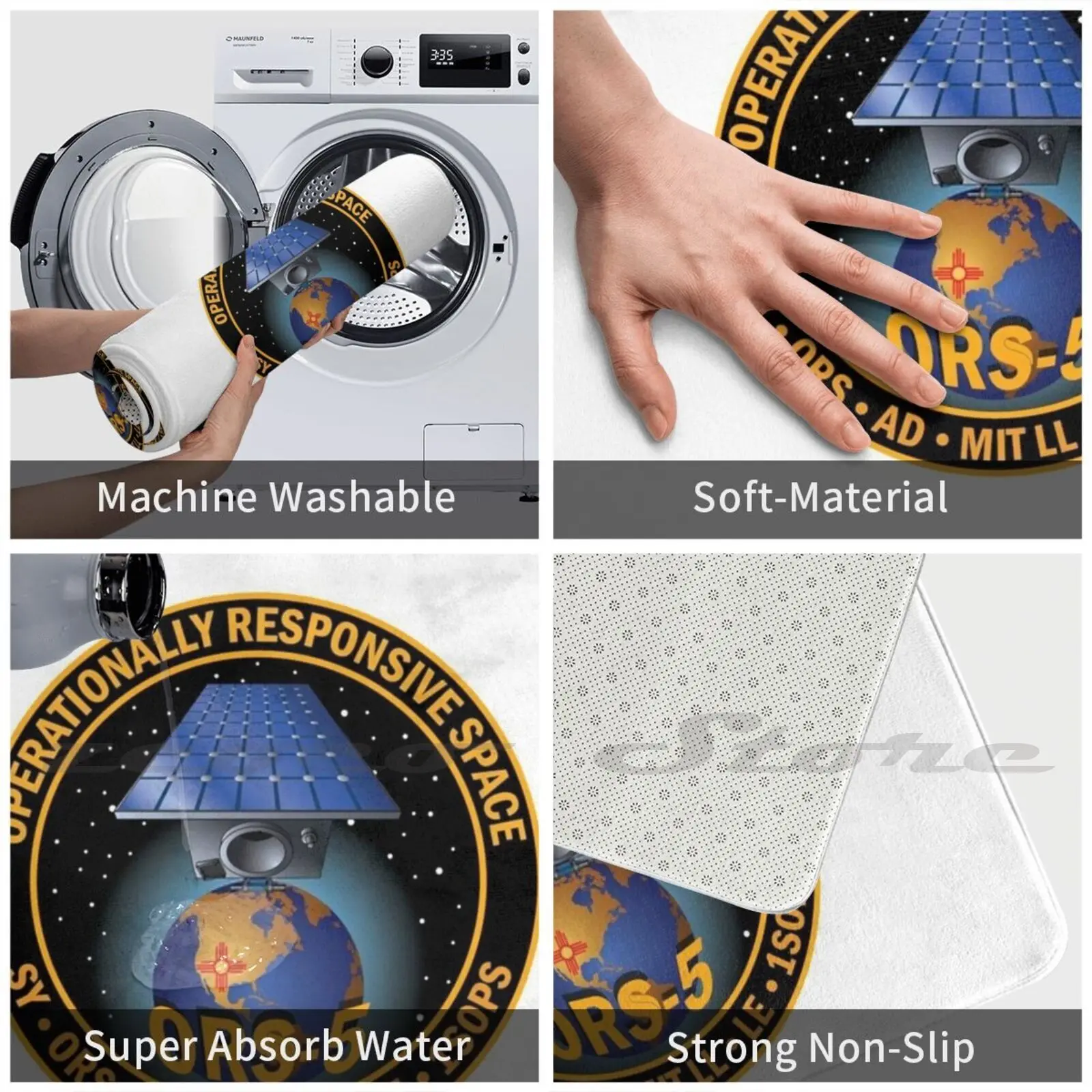 Программируемый коврик-накладка для интерьера или двери нескользящий мягкий