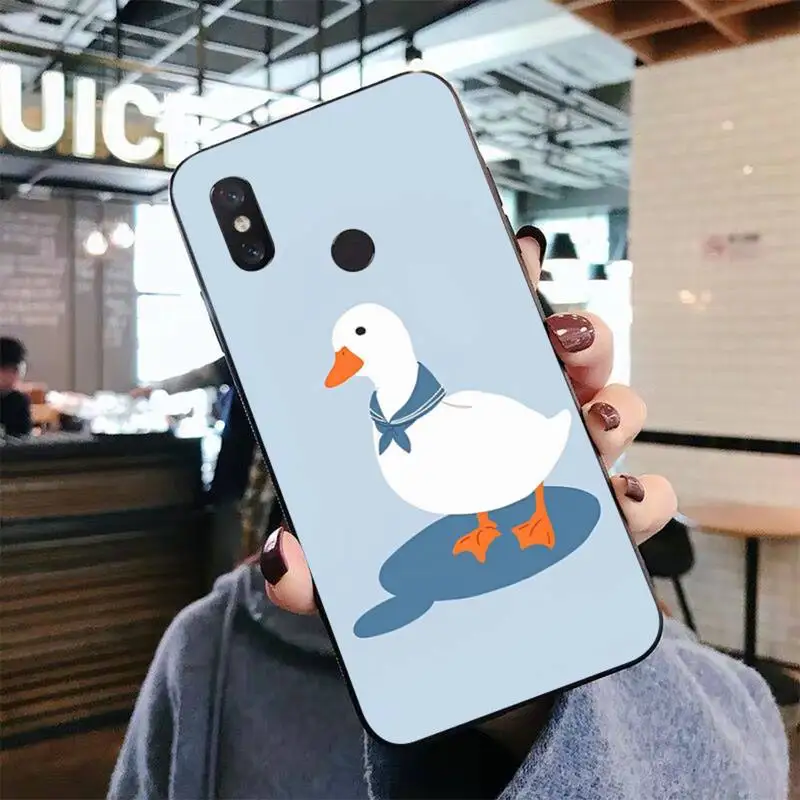 YNDFCNB Goose duck cute Phone Case For Xiaomi Mi 5X 8 9 10 11 12 lite pro 10T PocoX3pro PocoM3 Note 10 pro lite