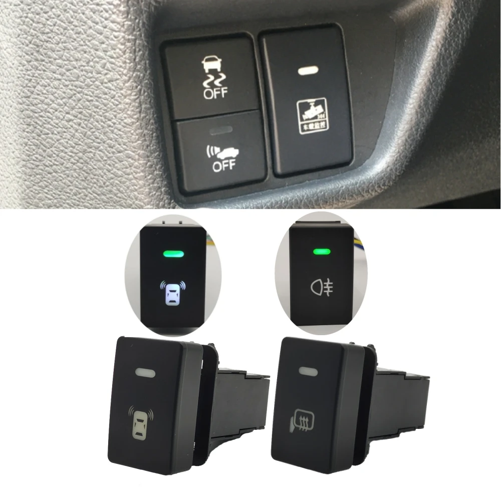 

For Honda CRV BRV Gienia CRIDER Civic 2016-2021 Car Rearview Mirror Heated Switch Radar Parking Sensor Push Button