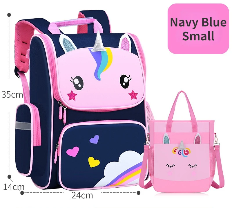3 Piece Unicorn New Cartoon School Bag for Primary School Students Girl Boy Pen Bags In Kindergarten Children Large Backpack Hot