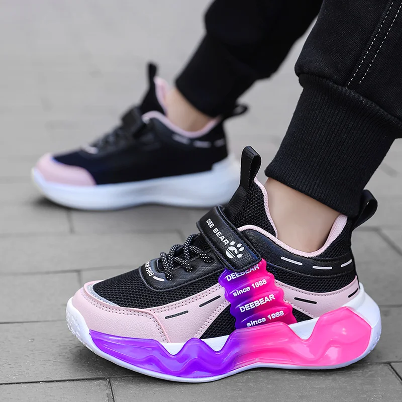 2023 New Arrival Boys Sneakers Mesh Breathable Kids Basketball Shoes Non-slip Casual Shoes for Children Leisure Walking Sneakers