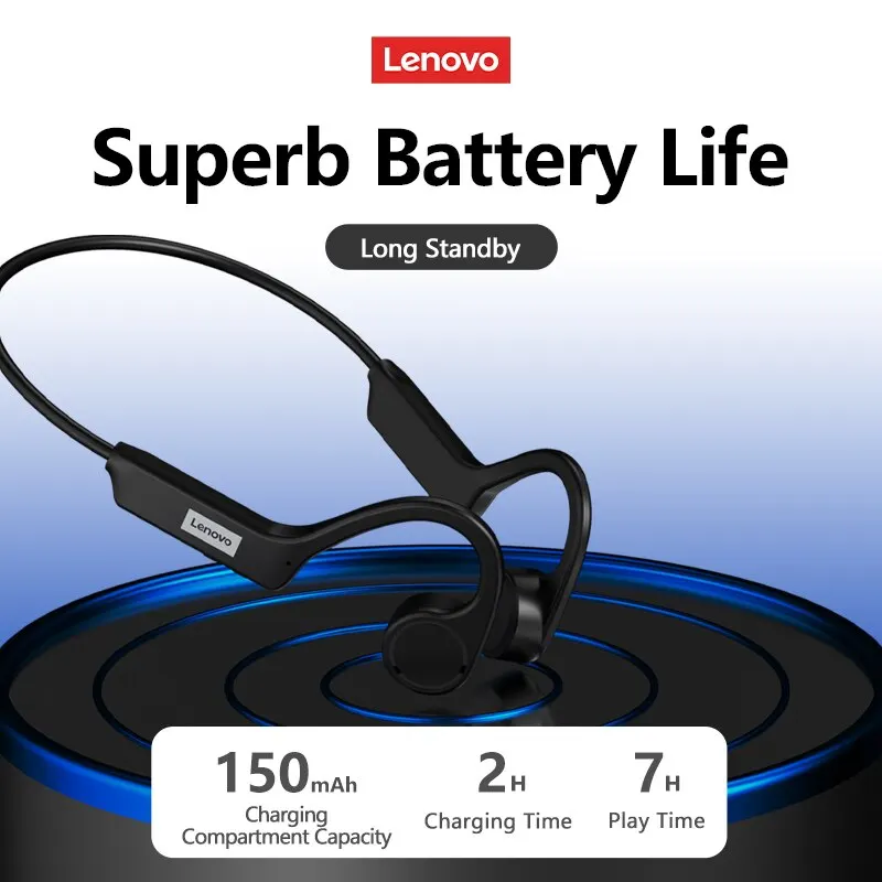 Lenovo X4 Bone Conduction Bluetooth Headphone Sports Earphon