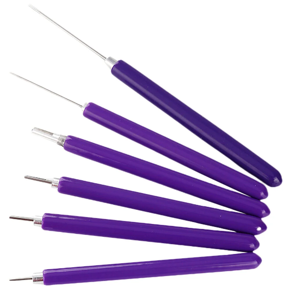 

Quilting Supplies Paper Quilling Tool Set Slotted Pen 13x0.7cm Kits Tools Home DIY Purple Stainless Steel Craft