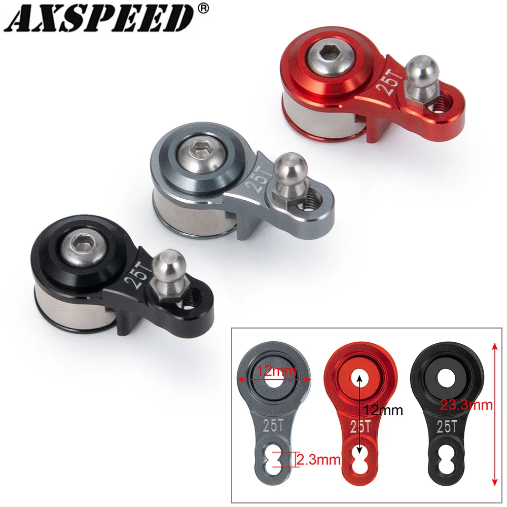 Сервопривод AXSPEED из алюминиевого сплава 25T, регулируемый для TRX6 TRX4 Bronco Tamiya TT01 1/10 RC Crawler Car Сервопривод AXSPEED из алюминиевого сплава 25T, регулируемый для TRX6 TRX4 Bronco Tamiya TT01 1/10 RC Crawler Car